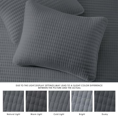 King Size Quilt-Lightweight Bedspreads Grey King Quilt Bedding Set
