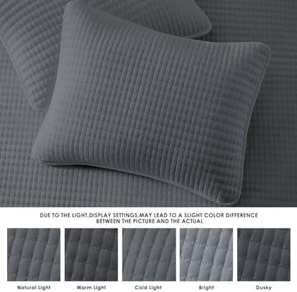 King Size Quilt-Lightweight Bedspreads Grey King Quilt Bedding Set