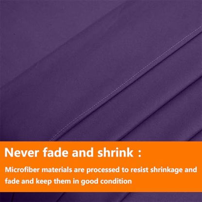 TAIMIT Purple Full Size Comforter Set - 7 Pieces, Bed in a Bag Bedding Sets with All Season Soft Quilted Warm Fluffy Reversible Comforter,Flat Sheet,Fitted Sheet,2 Pillow Shams,2 Pillowcases