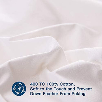 ELEMUSE King Goose Down Feather Mattress Topper, Thick Feathered Pillow Top