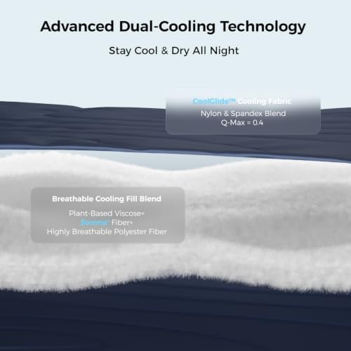 Sweetnight CoolNest Cooling Comforter Blanket for Hot Sleepers, King Size, All-Season Bedding to Keep Cool, Reversible Cool-to-Touch Fabric for Night Sweats, Breathable, Lightweight, Machine Washable