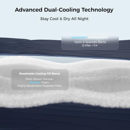 Sweetnight CoolNest Cooling Comforter Blanket for Hot Sleepers, King Size, All-Season Bedding to Keep Cool, Reversible Cool-to-Touch Fabric for Night Sweats, Breathable, Lightweight, Machine Washable