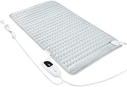 Heating Pad Electric Heat Pad, Hot Heated Pad,Multiple Temp and Timer Settings,Suitable for Shoulders, Neck, arms, Abdomen, Back, Legs, etc. (Silver Gray, 40"X20")