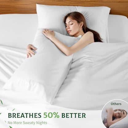 SONORO KATE 100% Viscose Derived from Bamboo_Sheets, Extra Deep Pocket,4PC