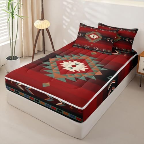 Feelyou Southwest Tribal Comforter Set Full Size Boys Girls Bedding