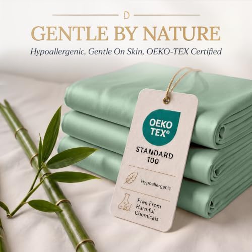 DECOLURE 100% Viscose Derived from Bamboo Sheets Twin Size | 3 Pc Bed Set
