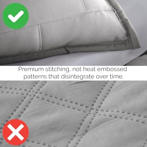6-Piece Daybed Quilted Cover Set Shams bed skirt Twin Bedding Steel Grey