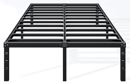 Hafenpo 12 Inch Full Bed Frame, Under Bed Storage, Black
