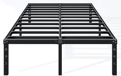 Hafenpo 12 Inch Full Bed Frame, Under Bed Storage, Black