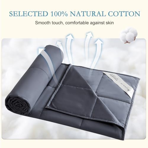 YOUR MOON Lightweight Wool Comforter King Size, 100% Australian Lamb Wool Filling Duvet Insert, 100GSM, Breathable & Thin Summer Comforter for Hot Sleepers, Soft Noiseless Cotton Shell(Dark Gray)