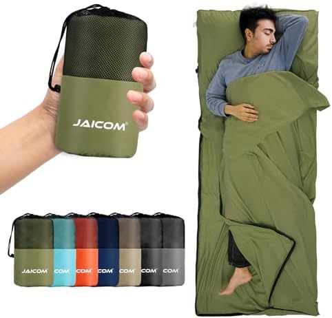 JAICOM Sleeping Bag Liner, Travel Sheets Ultralight Summer Sleeping Bag