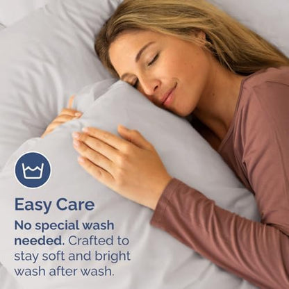 Standard Pillow Cases Set of 6 - Ultra Soft Pillowcase Covers - Light Grey