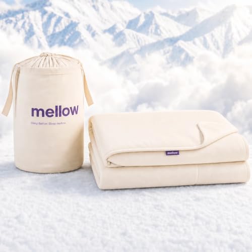 Mellow Cloud Cold Cooling Comforter for Hot Sleepers, Built-in Duvet, White