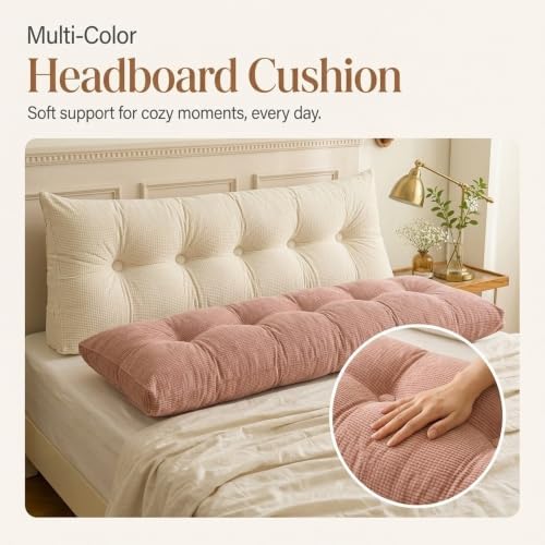 ERWUDEing Headboard Pillow 59" Ink Black Ergonomic Backrest Cushion