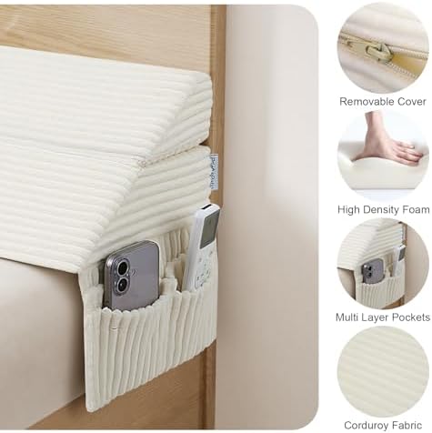 Bed Wedge Pillow for Headboard, Full Size Gap Filler Mattress
