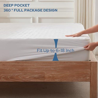 BEDLORE Waterproof California King Mattress Protector, Deep Pocket Fit