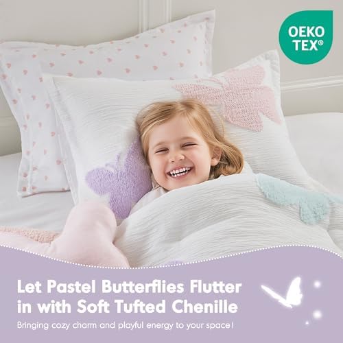 Intelligent Design Kids Girls Butterflies Multi Twin Comforter Set, 3pc
