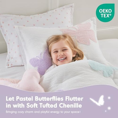 Intelligent Design Kids Girls Butterflies Multi Twin Comforter Set, 3pc