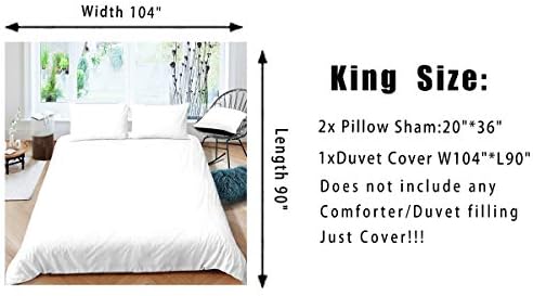 Feelyou Japanese Wave Bedding Set King Size Kids Crane Cherry Blossoms Comforter Cover Set for Boys Girls Teens Red Sun Hokusai Pattern Home Decor Duvet Cover Japanese Style Bedspread Cover
