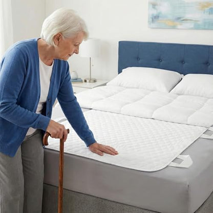 RMS Ultra Soft 4-Layer Washable Incontinence Bed Pad with 4 Handles 34"x36"