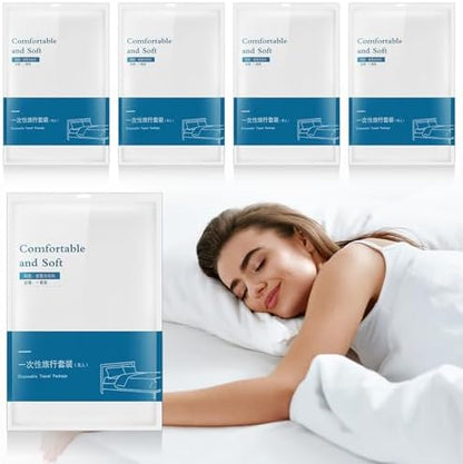 Preboun 5 Sets Disposable Bed Sheets for Travel Queen Size