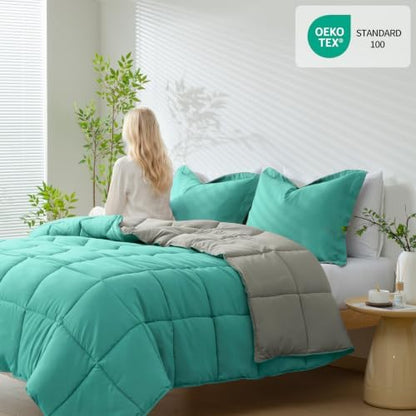 HIG 3pc Blue Twin/Twin XL Bedding Comforter Set Duvet Insert Blanket
