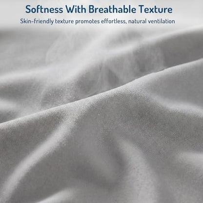 Coolmax® Cooling Sheets for Hot Sleepers, Full Size, Light Grey