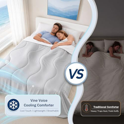 Cooling Comforter for Hot Sleepers, King 106x90, True Red