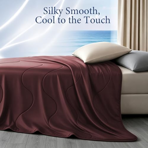 Cooling Comforter for Hot Sleepers, Queen 90x90, Purple Red