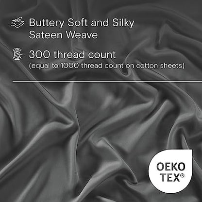 Sijo AiryWeight Tencel Sheet Set, 100% Lyocell Derived from Eucalyptus, Buttery Soft, Architectural Digest Best Cooling Sheets Winner - 3pc - 2 Pillowcases 1 Fitted (Storm, Cal King)