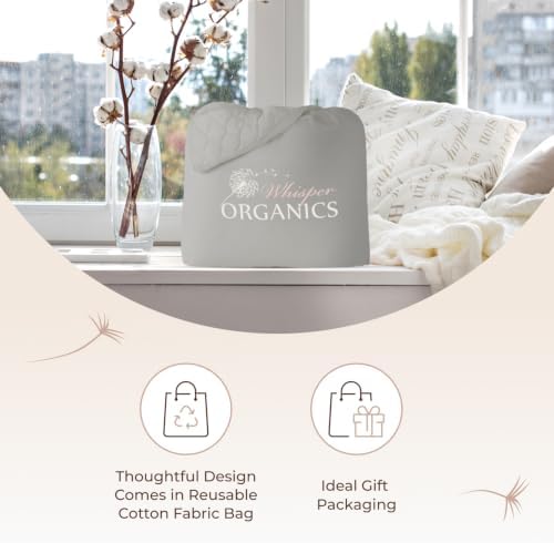 Whisper Organics 100% Cotton Organic Quilted Mattress Pad Protector