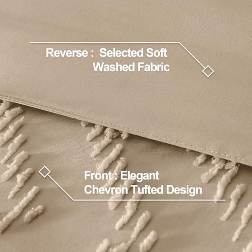 Andency Taupe Oversized King Comforter Set 120x98 Extra Large