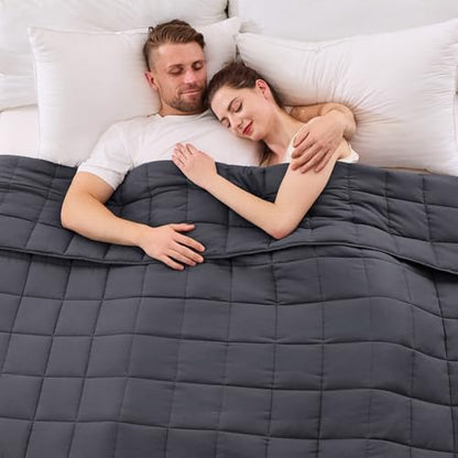 yescool King Size Weighted Blanket for Adults 25lbs, 88” x 104”, Grey