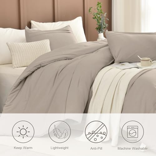Masaca 120x120 Oversized Comforter King Size,Linen Like Textured Pinch Pleated California King Bed Comforter Set Soft Lightweight Fluffy Farmhouse Bedding Set 3PCS