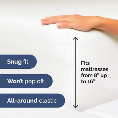 Twin Size 3 Piece Sheet Set - Ultra Soft & Cooling Sheets - Antique White