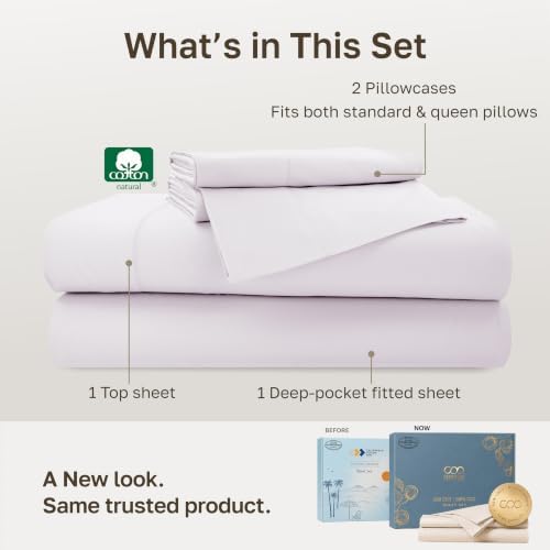 California Design Den 100% Cotton Sateen Full Size Bed Sheets Set