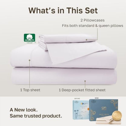 California Design Den 100% Cotton Sateen Full Size Bed Sheets Set