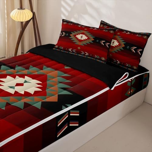 Feelyou Southwest Tribal Comforter Set Full Size Boys Girls Bedding