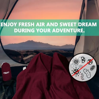 Frelaxy Sleeping Bag Liner, XL Travel Sheet for Camping, Hotels and Hostels