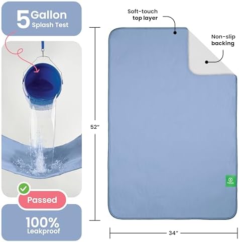 IMPROVIA® Washable Underpads, Heavy Absorbency Reusable Incontinence Pads