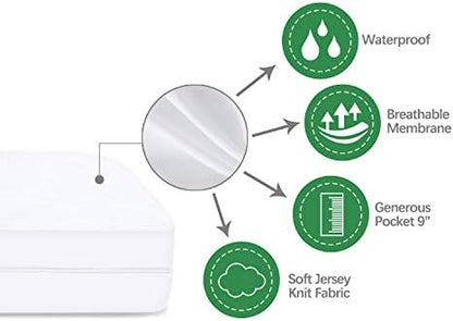 Twin Mattress Protector Zippered Waterproof 10 Pack Mattress Encasement