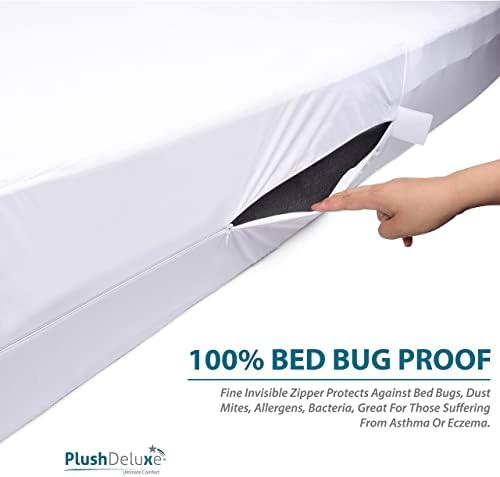 Twin-XL 39X80 Size Mattress Encasement - Zippered Waterproof, Bedbug Proof, College Dorm Size, 6-Sided Protection - Hypoallergenic Cotton Terry Fabric 12-15" Depth