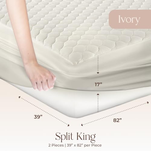 Whisper Organics 100% Cotton Organic Quilted Mattress Pad Protector