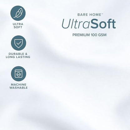Bare Home Comforter Set - 1800 Ultra Soft (King, White)