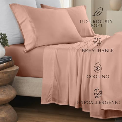 KARISSA MAE Luxury Bamboo Viscose California King Size Sheet Set