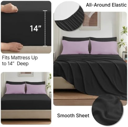 Anluoer Full Size Comforter Sets, 7 Piece Bed in a Bag Full Bedding Sets