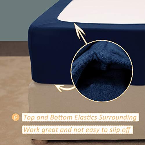 Mrs Awesome Stretch Jersey Box Spring Cover King/Cal King, Navy