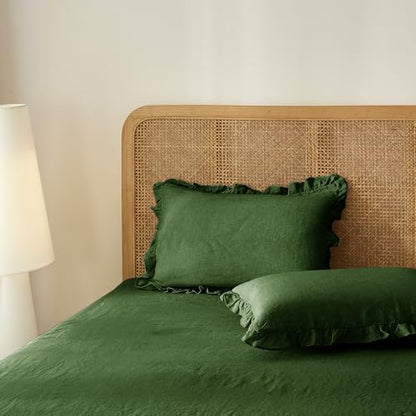 Talasily 100% French Linen Twin Duvet Cover Set, Organic Linen