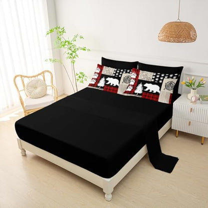 QOOMO Western Rustic 7 Pieces Comforter Set Full Size,Farmhouse Bedding Set