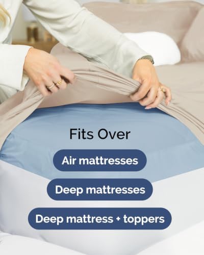 CGK Linens 2 Pack Extra Deep Twin Fitted Sheets - Wheat